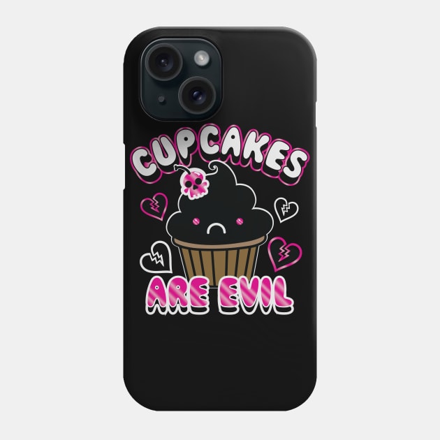 cupcakes evil Phone Case by toddgoldmanart