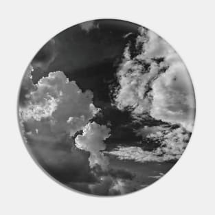 Clouds in the sky in black and white Pin