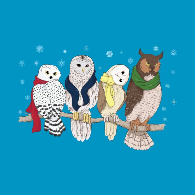 Owls in Winter by MajorWhoa