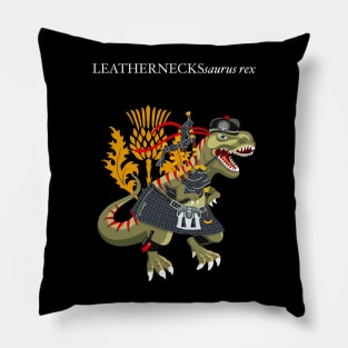 Clanosaurus Rex LEATHERNECKSsaurus rex Plaid Leathernecks Marines Scotland Ireland Family Tartan Pillow