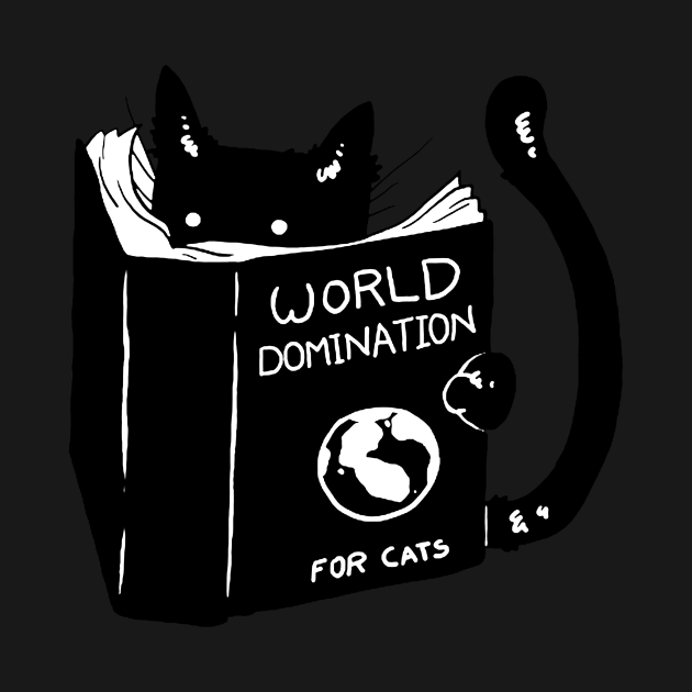 World Domination For Cats Book T shirt Cat Lovers - Cat - T-Shirt ...