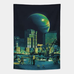 Celestial Soiree - Retro Futurism Tapestry