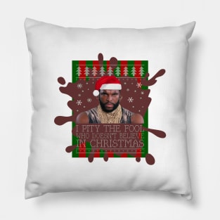 Mr T Pitty The Fool Christmas Knit Pillow