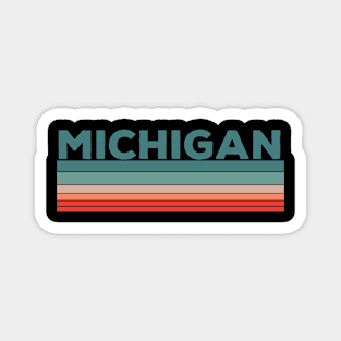 Michigan Retro Vintage 70s 80s Design Magnet