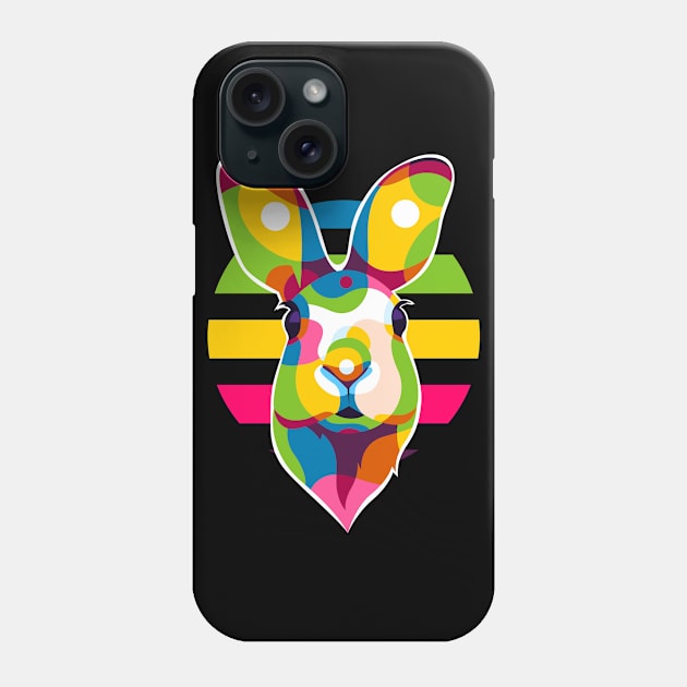 Colorful Bunny Head Phone Case by wpaprint