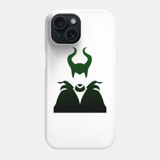 Maleficent Ombre / Green and Black Phone Case