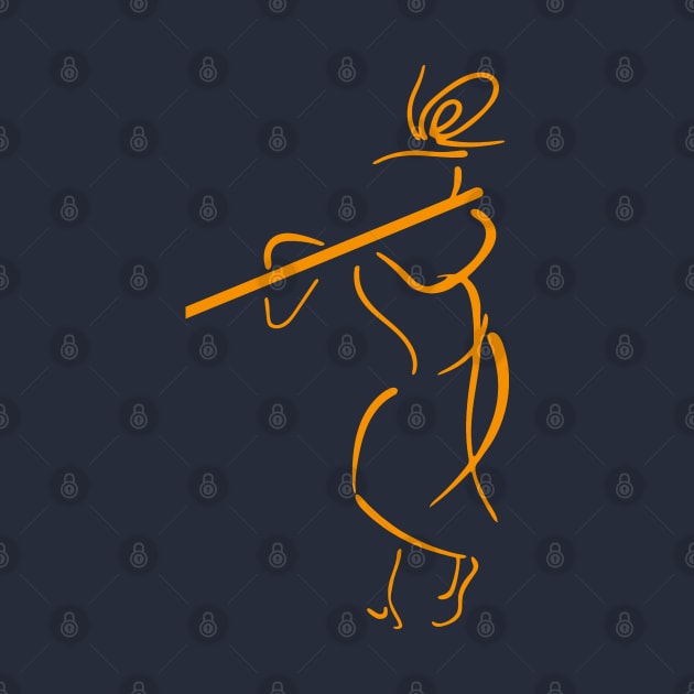 Hare Krishna Minimalist Outline Design by pbng80