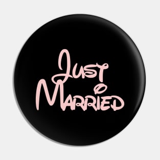 Just Married Millennial Pink Pin