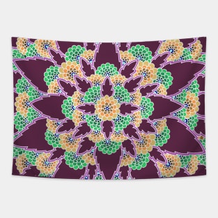 Purple Henna Bloom Tapestry