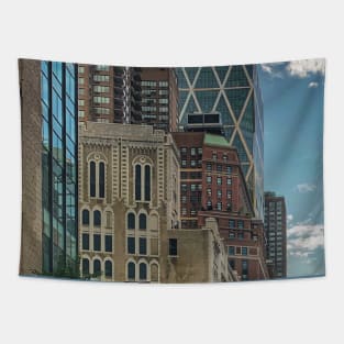 Antique Buildings Skyscrapers Architecture Midtown Manhattan New York City Tapestry