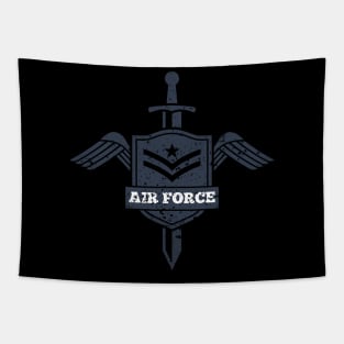 Air Force Vintage Insignia Shield And Sword Tapestry