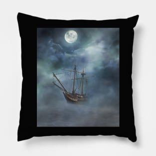 Sailing in the Dark Seas Pillow
