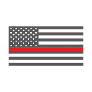 Thin Red Line, Fire Fighter Flag T-Shirt