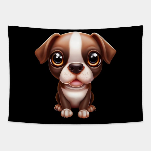 Pet-tacular American Pit Bull Terrier Tapestry by Art By Mojo