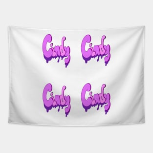 Top 10 best personalised gifts Cindy purple drips personalised personalized custom name Pack of 4 Cindy Tapestry