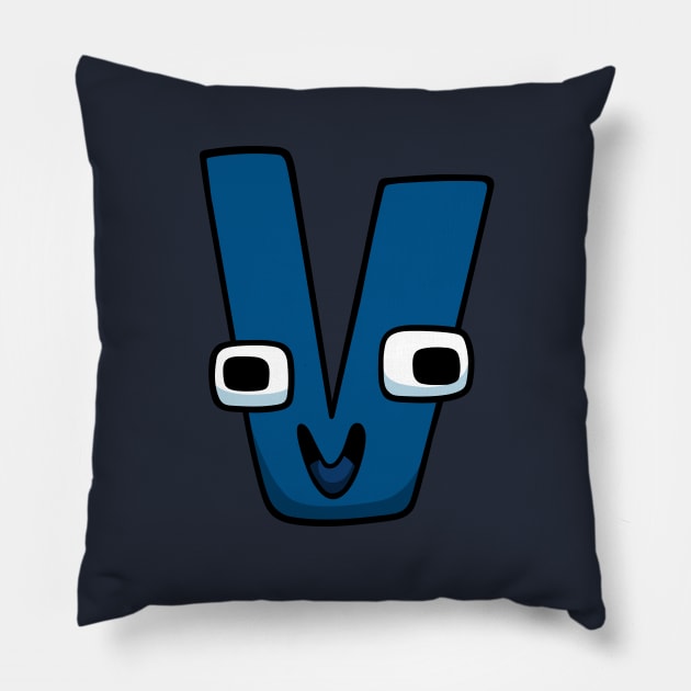 V | Alphabet Lore Pillow by Mike Salcedo