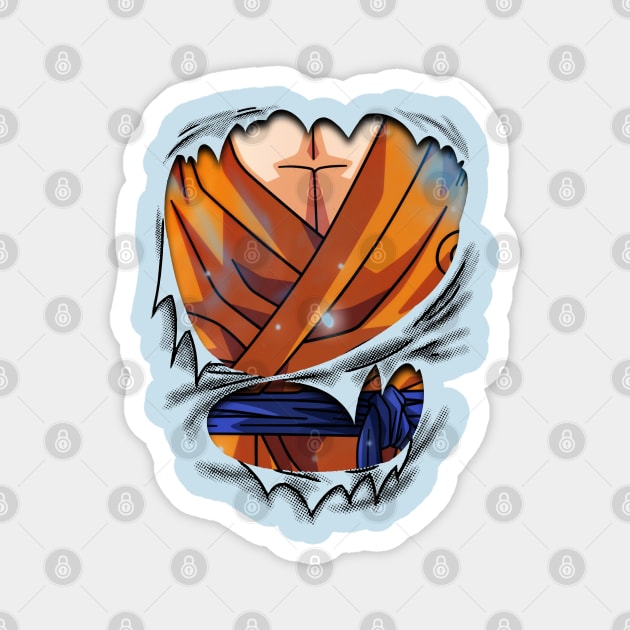 goku Super Sayayin Blue Chest Dragon ball Super Magnet by GeekCastle