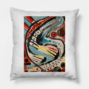 Abstract Design Red Blue Yellow Pillow