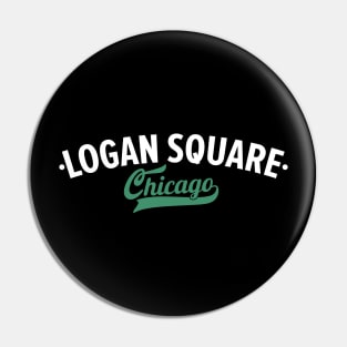 Logan Square Chicago Minimal Logo Design - Chicago Neighborhood Series Pin