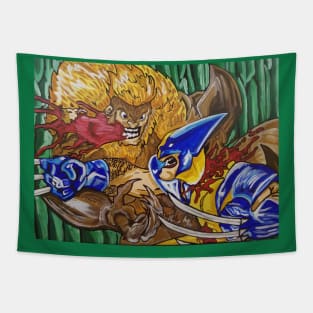 Cheeky Monkey Sabretooth by Scott Hulderson Tapestry