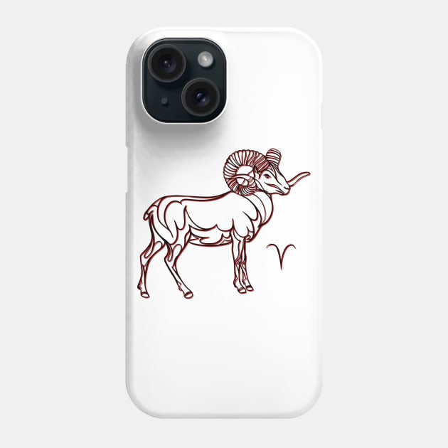 Aries Phone Case by Feisty Designs 