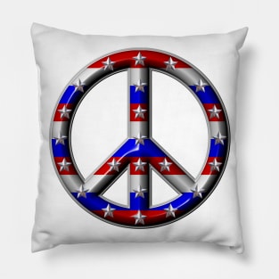 USA peace sign Pillow