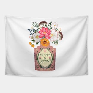 Bloom and grow vintage flowers Tapestry