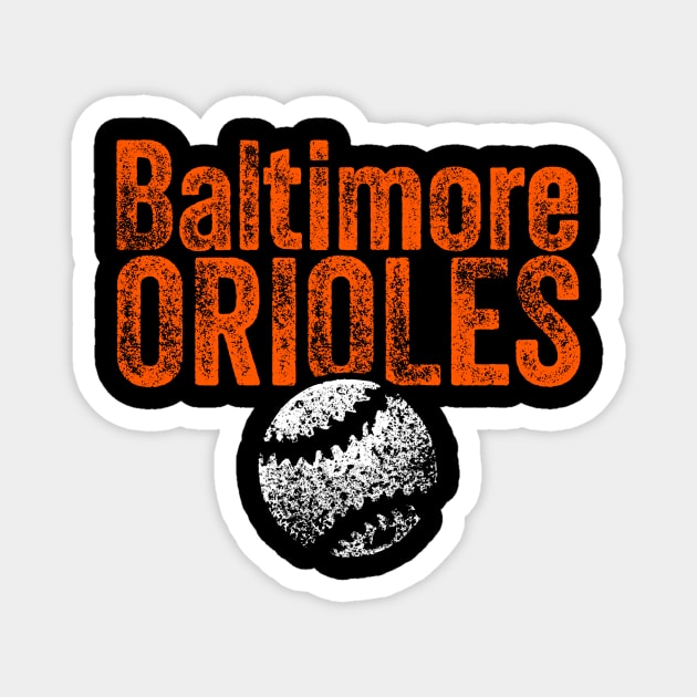 Orioles Vintage Weathered Magnet by Throwzack