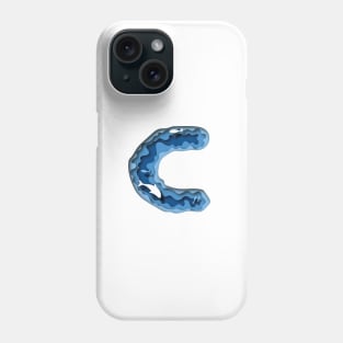 Letter C in deep water papercut design Phone Case