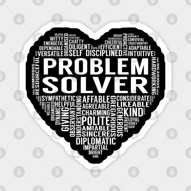 Problem Solver Heart Magnet by LotusTee