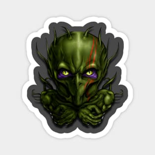 strange alien warrior Magnet