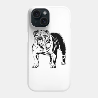 Funny Proud British Bulldog dog portrait Phone Case