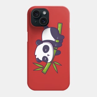 Cute Panda Sleeping Bamboo Cartoon Vector Icon Illustration Phone Case