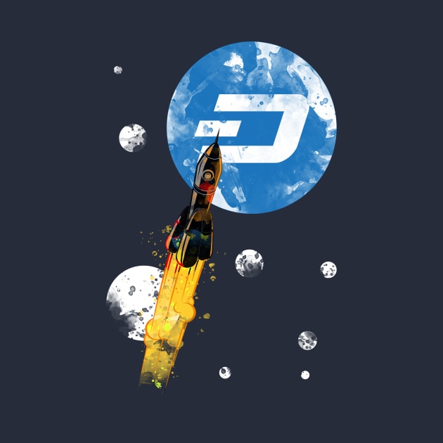 Up To The Moon : DASH Edition by CryptoTextile