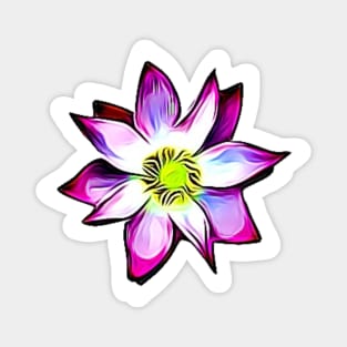 Pink Lotus Flower Art Magnet