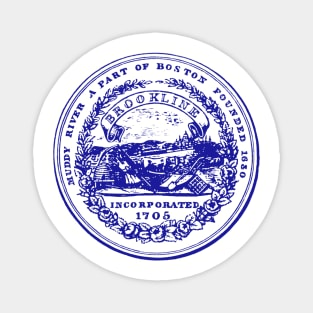 Brookline Massachusetts 1892 Logo Magnet