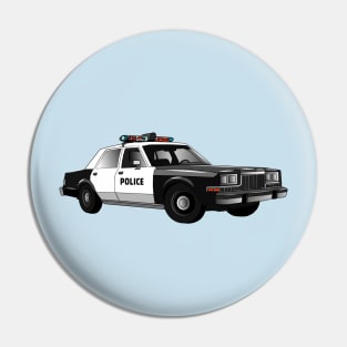 Police car cartoon illustration Pin