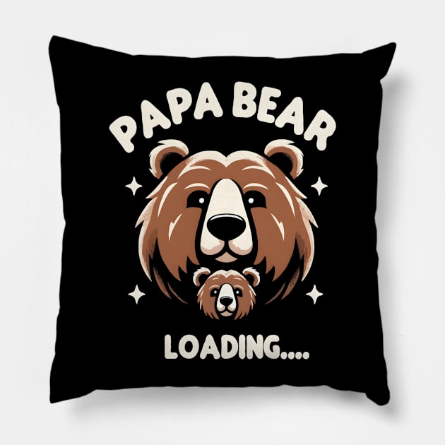 Funny Soon To Be Dad Expecting Baby New Dad Papa Bear Pillow by TopTees