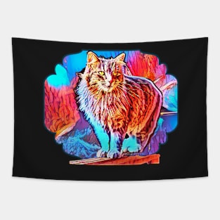 Cat drawing painting design Tapestry