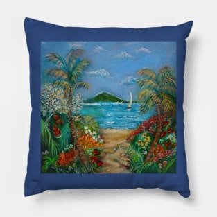 Tropical Sandy Beach Pillow