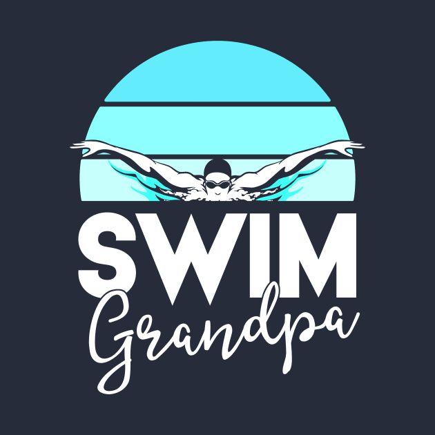 Swim Team Shirt Grandpa Papa Swimming Meet Swimmer Gift by 14thFloorApparel