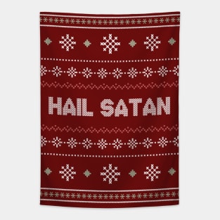 Hail Satan and Happy Holidays Tapestry