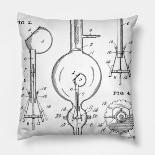 Vacuum Tube Vintage Patent Hand Drawing Pillow