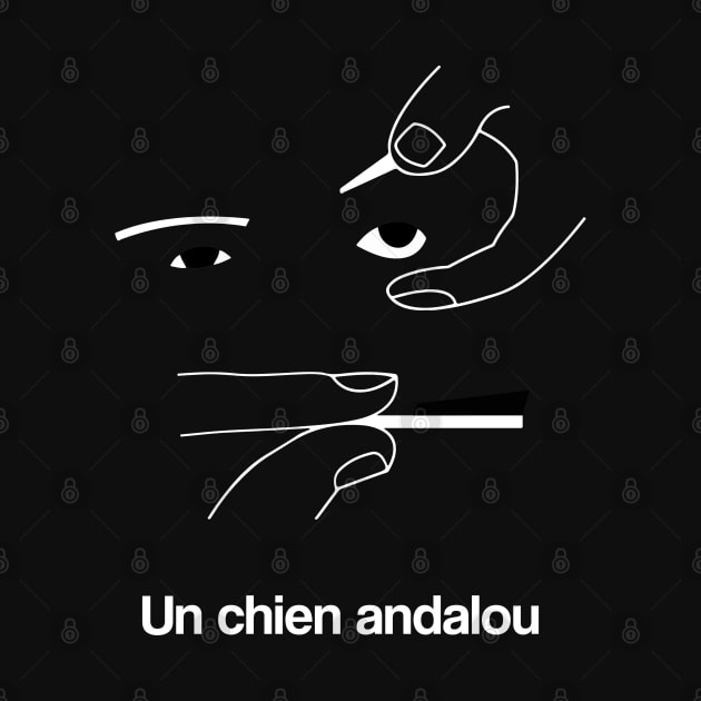 Un chien andalou minimalist art cinema poster design Luis Bunuel Salvador Dali by Rozbud