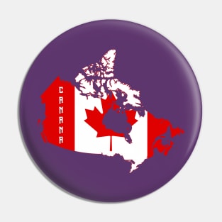 Canada flag & map Pin