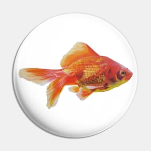 Goldfish painting (no background) Pin