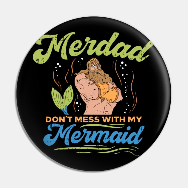 Merdad Shirt I Mermaid Dad gift Pin by biNutz