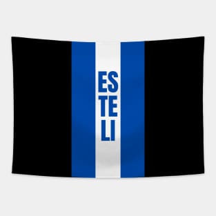 Esteli City in Nicaraguan Flag Colors Vertical Tapestry