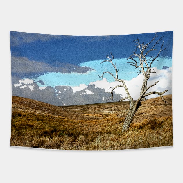 Distorted Reality Landscape Tapestry by jwwallace