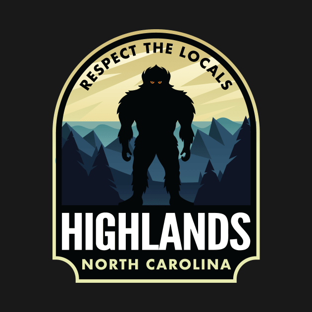 Highlands North Carolina Bigfoot Sasquatch by HalpinDesign